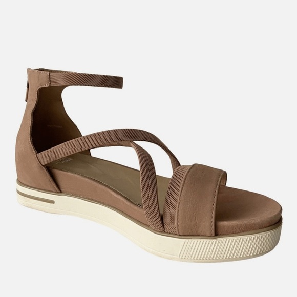 Eileen Fisher Brown Strappy Sandals - Picture 1 of 6